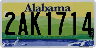 AL license plate 2AK1714