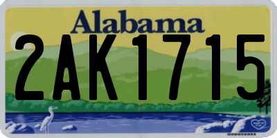 AL license plate 2AK1715