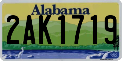 AL license plate 2AK1719