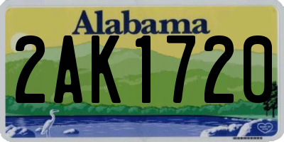 AL license plate 2AK1720