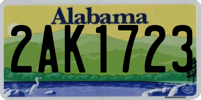 AL license plate 2AK1723