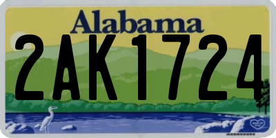 AL license plate 2AK1724
