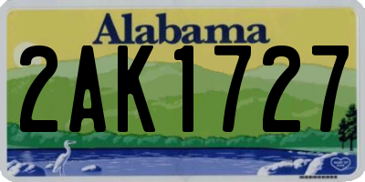 AL license plate 2AK1727