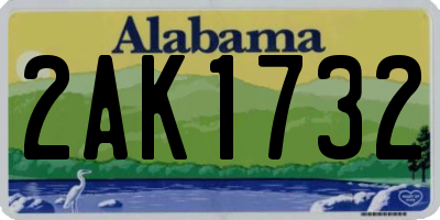 AL license plate 2AK1732