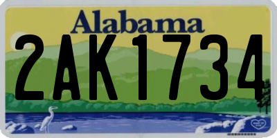 AL license plate 2AK1734