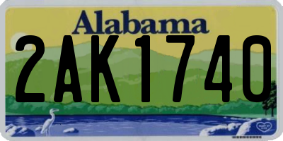 AL license plate 2AK1740
