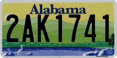 AL license plate 2AK1741