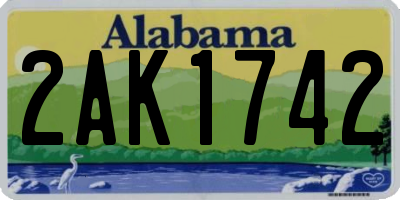 AL license plate 2AK1742