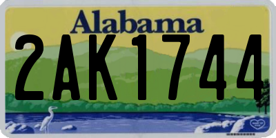 AL license plate 2AK1744