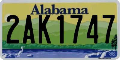AL license plate 2AK1747