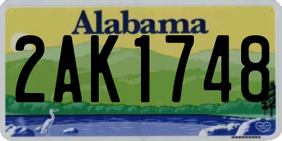 AL license plate 2AK1748