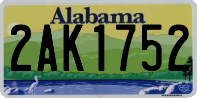 AL license plate 2AK1752