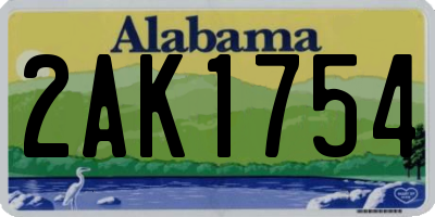 AL license plate 2AK1754