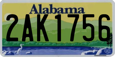AL license plate 2AK1756