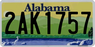 AL license plate 2AK1757