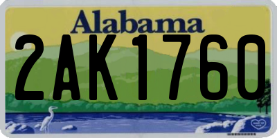 AL license plate 2AK1760