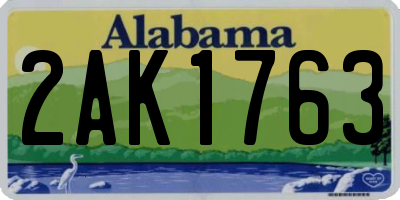 AL license plate 2AK1763