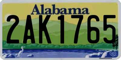 AL license plate 2AK1765