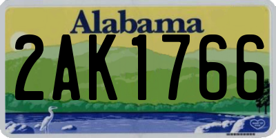 AL license plate 2AK1766