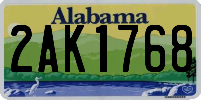 AL license plate 2AK1768