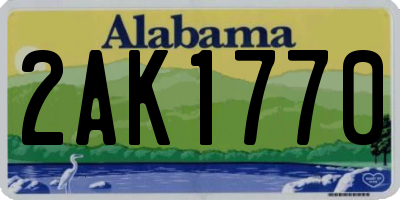 AL license plate 2AK1770