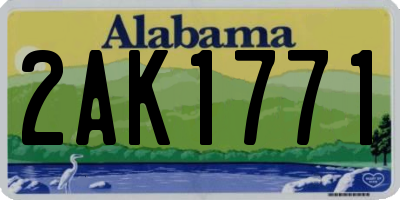 AL license plate 2AK1771