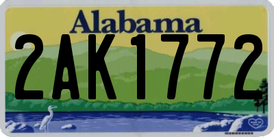 AL license plate 2AK1772
