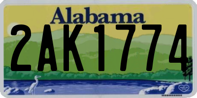 AL license plate 2AK1774