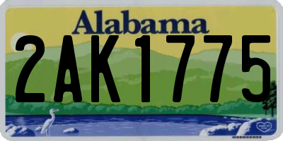 AL license plate 2AK1775