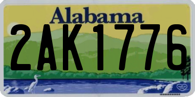 AL license plate 2AK1776