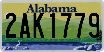 AL license plate 2AK1779