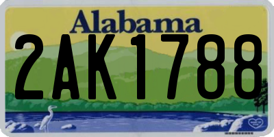 AL license plate 2AK1788