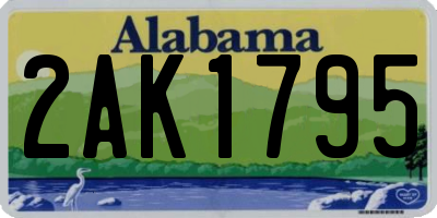AL license plate 2AK1795