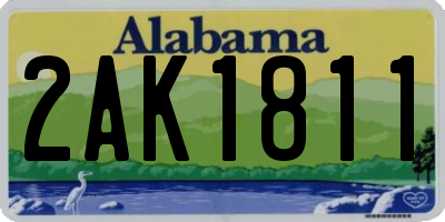 AL license plate 2AK1811