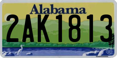 AL license plate 2AK1813