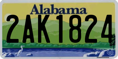 AL license plate 2AK1824