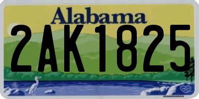 AL license plate 2AK1825