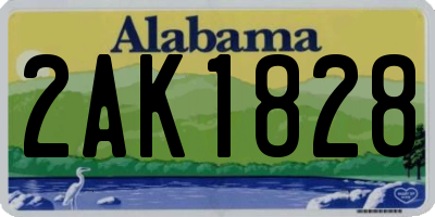AL license plate 2AK1828