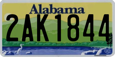 AL license plate 2AK1844