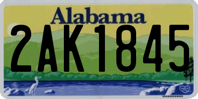 AL license plate 2AK1845