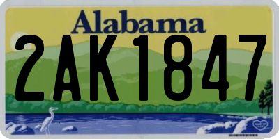 AL license plate 2AK1847