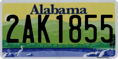 AL license plate 2AK1855