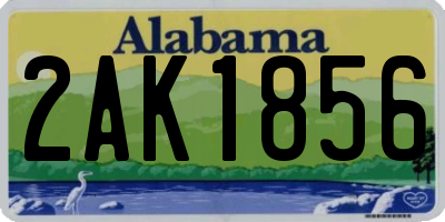 AL license plate 2AK1856