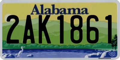 AL license plate 2AK1861