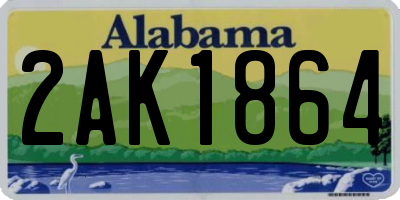AL license plate 2AK1864
