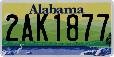 AL license plate 2AK1877