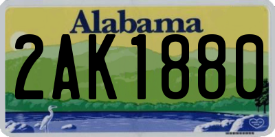 AL license plate 2AK1880