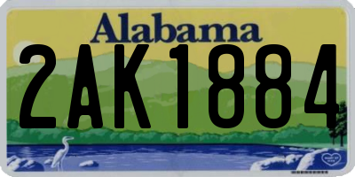 AL license plate 2AK1884