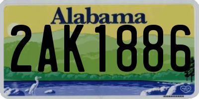 AL license plate 2AK1886