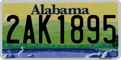 AL license plate 2AK1895